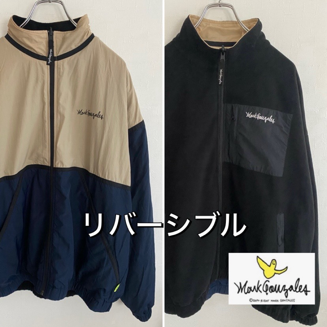 Mark Gonzales(マークゴンザレス)のマークゴンザレス リバーシブル ナイロン フリース ジャケット オーバーサイズ メンズのジャケット/アウター(ブルゾン)の商品写真