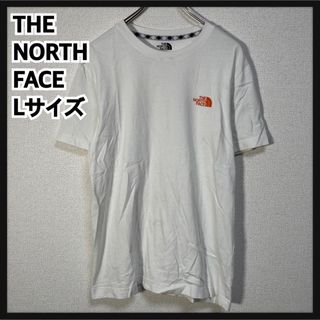 ザノースフェイス(THE NORTH FACE)の【ノースフェイス】半袖Tシャツ　白ホワイト　デカロゴ　バックプリントオレンジKY(Tシャツ/カットソー(半袖/袖なし))