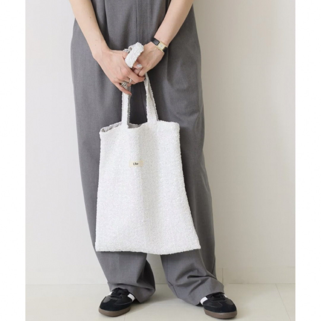 Spick & Span(スピックアンドスパン)の限定別注カラー！【Uhr / ウーア】Spangle Tote Bag◆ホワイト レディースのバッグ(トートバッグ)の商品写真