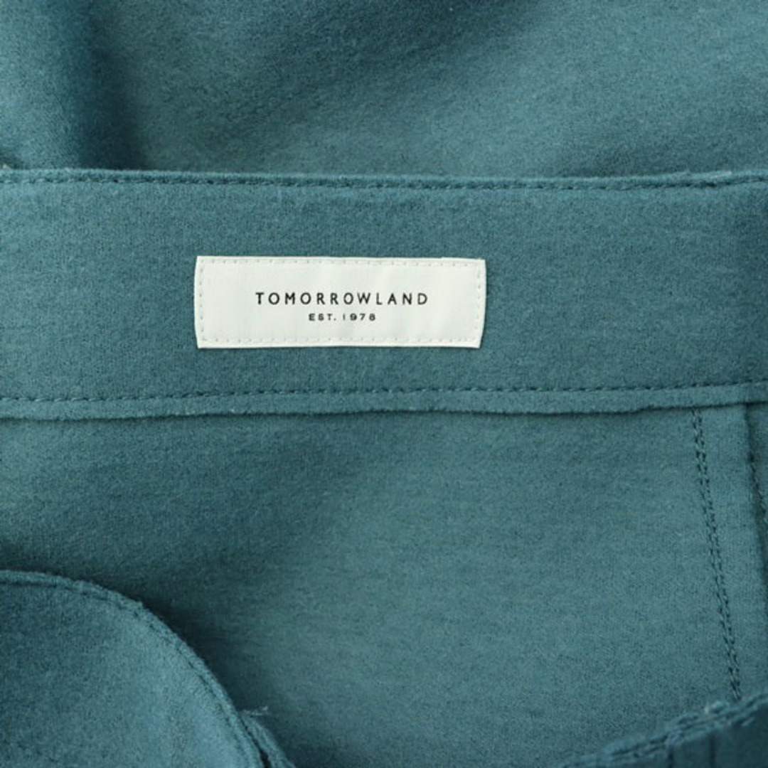 TOMORROWLAND(トゥモローランド)のトゥモローランド ラップ風スカート ロング フレア ウール 32 緑 グリーン レディースのスカート(ロングスカート)の商品写真