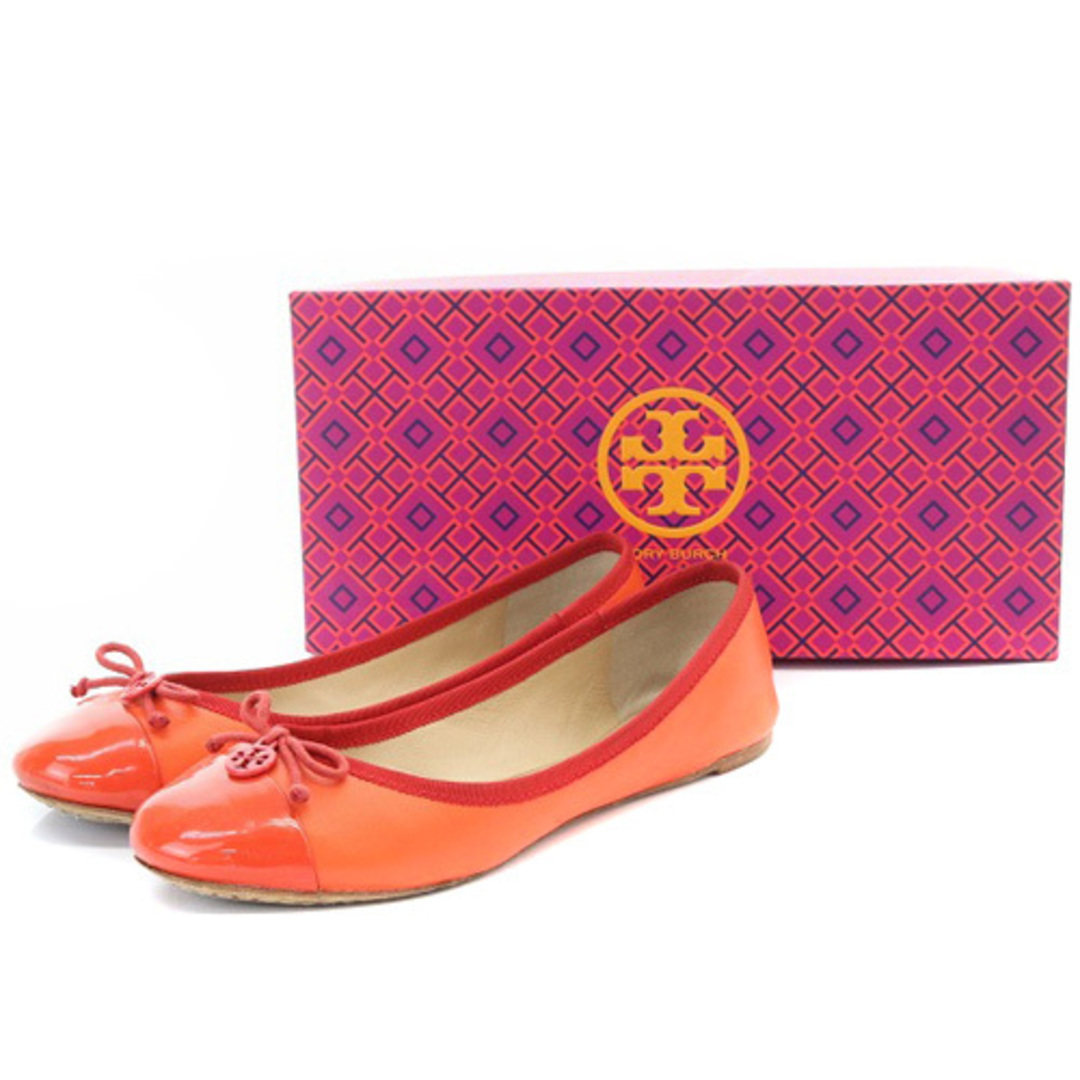 Tory Burch(トリーバーチ)のトリーバーチ バレエシューズ パンプス フラット 7M 24cm オレンジ レディースの靴/シューズ(バレエシューズ)の商品写真