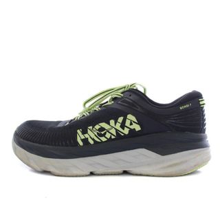 HOKA ONE ONE スニーカー ローカット メッシュ ロゴ US10 黒(スニーカー)