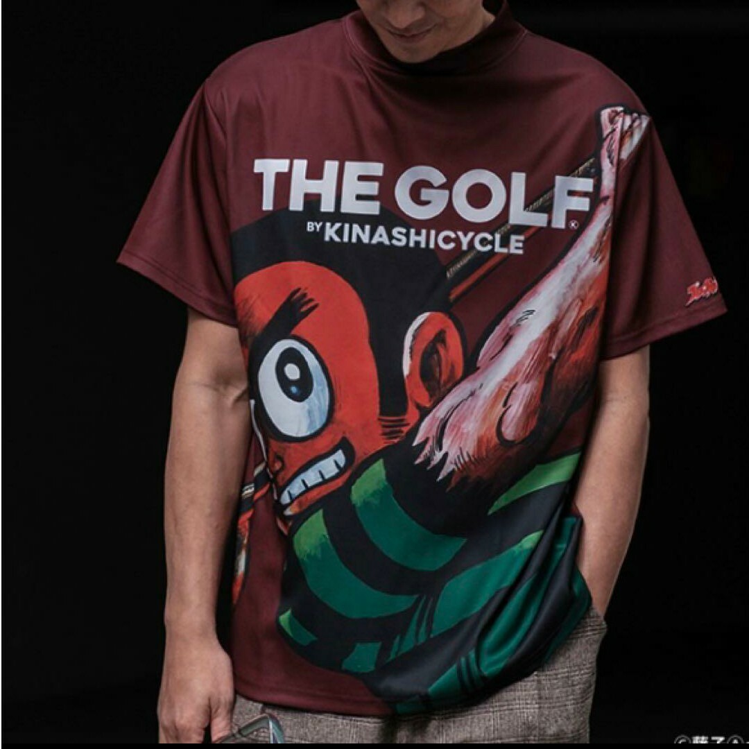 プロゴルファー猿 古臭い 木梨サイクル GOLFモックネック/L/レッド プロゴルファー猿 古臭い 木梨サイクル GOLFモックネック/L/レッド