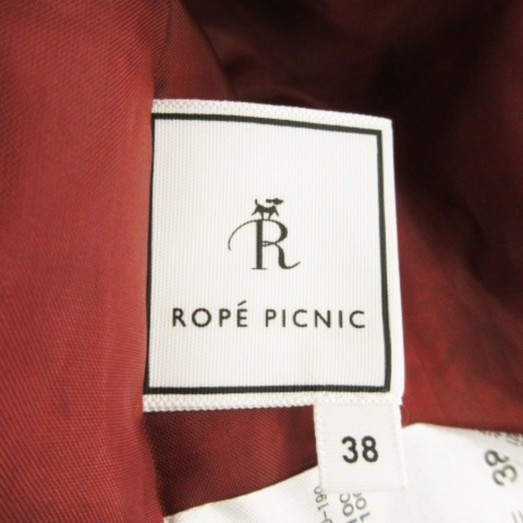 Rope' Picnic(ロペピクニック)のロペピクニック ワンピース ロング 半袖 花柄 総柄 ウエストマーク 38 赤 レディースのワンピース(ロングワンピース/マキシワンピース)の商品写真