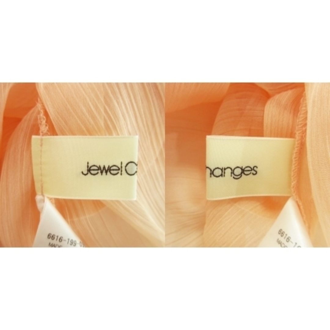 Jewel Changes(ジュエルチェンジズ)のジュエルチェンジズ ブラウス シースルー 七分袖 スタッズ リボン ピンク レディースのトップス(その他)の商品写真