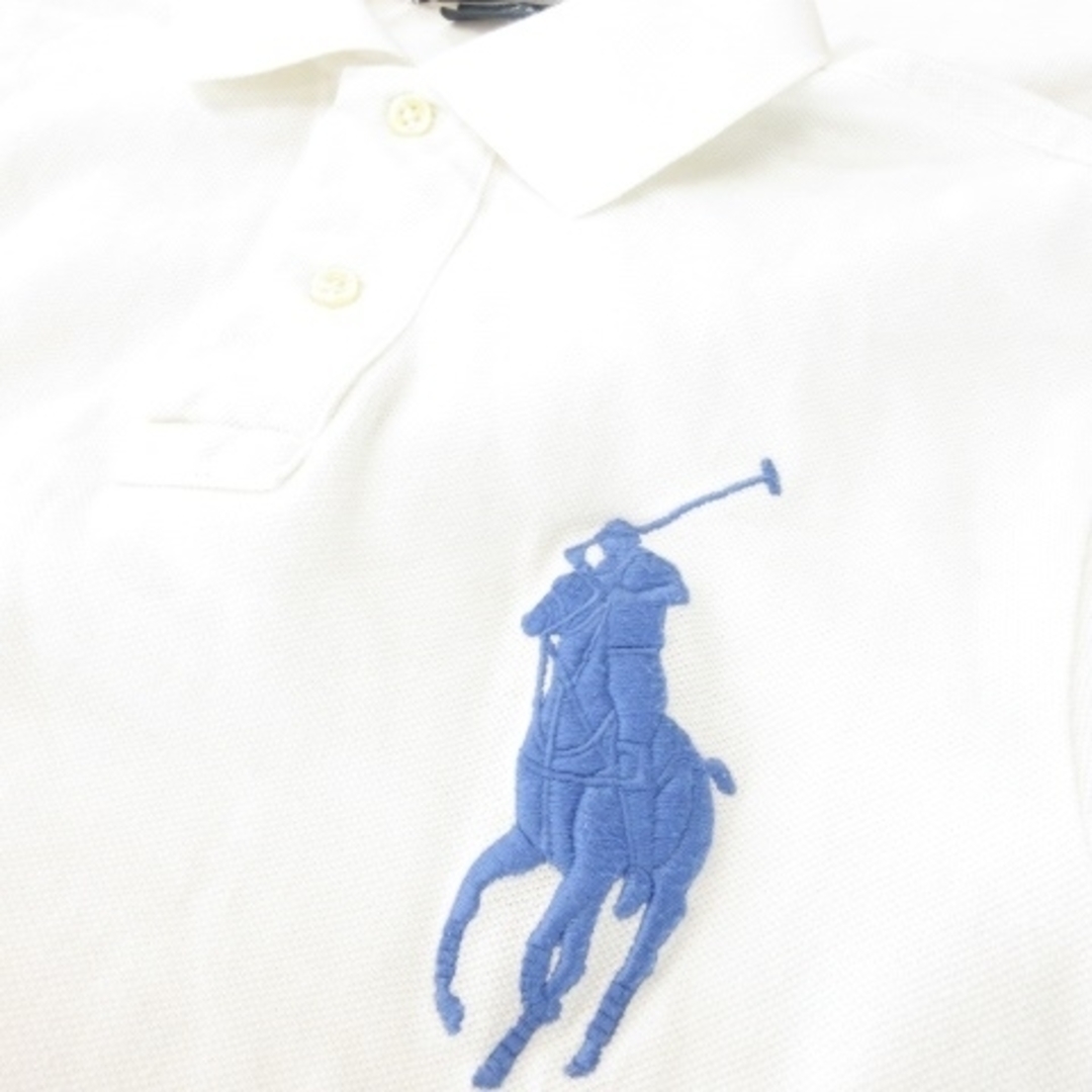 POLO RALPH LAUREN(ポロラルフローレン)のポロ バイ ラルフローレン ポロシャツ 半袖 ビッグポニー ロゴ刺繍 XS 白 スポーツ/アウトドアのゴルフ(ウエア)の商品写真