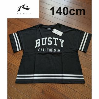 ラスティ(RUSTY)の140cm ラスティ RUSTY キッズ カレッジ 半袖 ワイド Tシャツ(Tシャツ/カットソー)