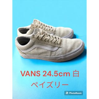 ヴァンズ(VANS)のVANS 24.5cm 白　ペイズリー　バンズ　ホワイト　スニーカー(スニーカー)