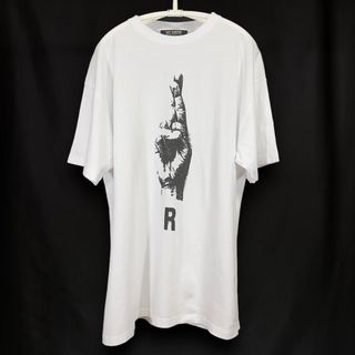 RAF SIMONS - RAF SIMONS ハンドサイン プリント レザーパッチ Tシャツ 半袖