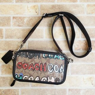 コーチ(COACH)の美品 コーチ ☆ Mint & Serfコラボ レザー ミニ ショルダーバッグ(ショルダーバッグ)