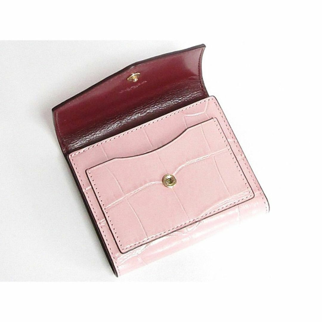 COACH(コーチ)の【COACH】コーチ クロコエンボス ミニ財布（ピンク）プレゼントラッピング レディースのファッション小物(財布)の商品写真