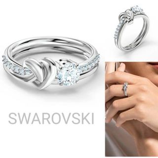 スワロフスキー(SWAROVSKI)のスワロフスキー  ライフロングハート リング(シルバー) サイズ：55(リング(指輪))