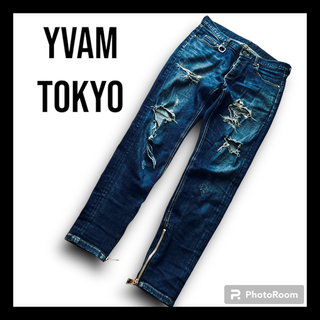 YVAM TOKYO  ダメージ加工  デニムパンツ　スキニー　モテる　いかつい(デニム/ジーンズ)