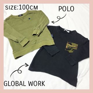 GLOBAL WORK - 【100cm】GLOBAL WORK POLO トレーナー キッズ 子供