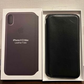 アップル(Apple)の★中古品★Apple純正 iPhoneXS Max レザーフォリオ/ブラック(モバイルケース/カバー)