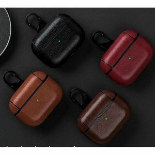 【スピード発送❗️】AirPods Proケース　革　ブラウン　茶色　大人っぽい(ヘッドフォン/イヤフォン)