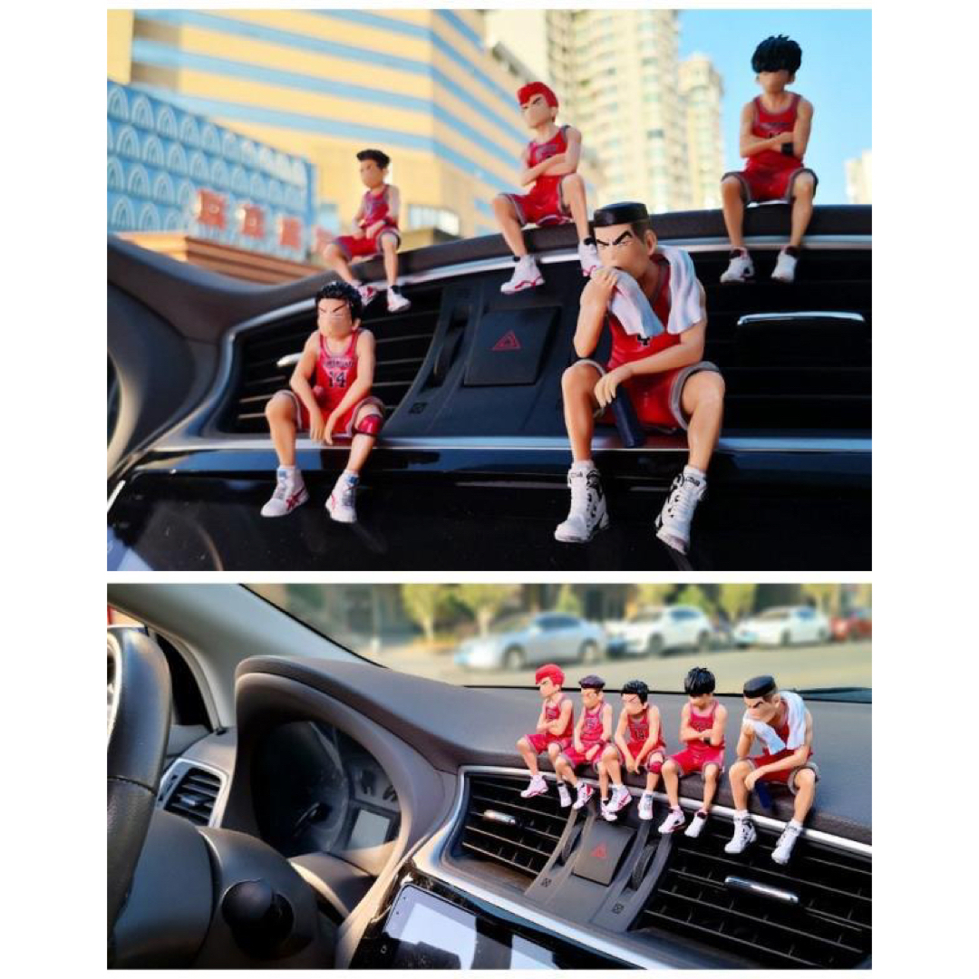 スラムダンク フィギュア 5体セット 車の装飾　完成品 ハンドメイドのおもちゃ(フィギュア)の商品写真