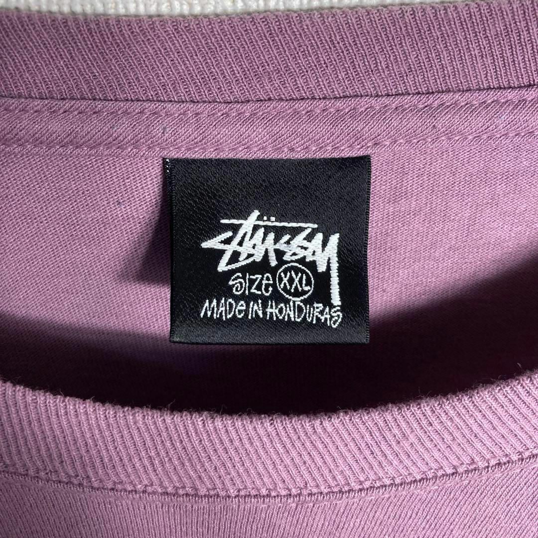 STUSSY(ステューシー)の【美品】ステューシー　ワンポイントロゴ入り人気カラーTシャツ　希少2XLサイズ メンズのトップス(Tシャツ/カットソー(半袖/袖なし))の商品写真