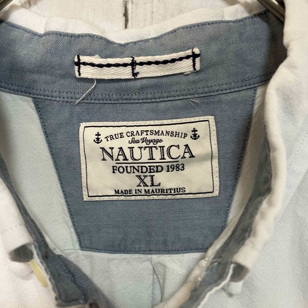 NAUTICA(ノーティカ)のノーティカ BD長袖シャツワンポイント刺繍ロゴ90s Z1115 メンズのトップス(シャツ)の商品写真