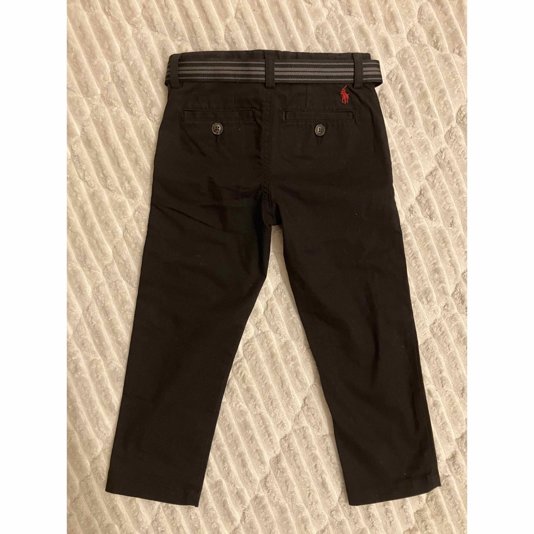 POLO RALPH LAUREN(ポロラルフローレン)の【美品】ポロ ラルフローレン ベルト付き ストレッチ フラットパンツ 3T キッズ/ベビー/マタニティのキッズ服男の子用(90cm~)(パンツ/スパッツ)の商品写真