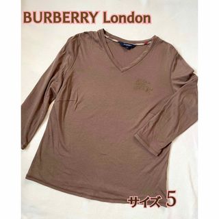 バーバリー(BURBERRY)のBurberry London レディース　カットソー　7分袖　ブラウンカラー(カットソー(長袖/七分))