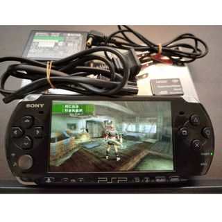 プレイステーションポータブル(PlayStation Portable)のPSP3000 ブラック＋おまけ（モンハン2G）(携帯用ゲームソフト)