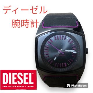 DIESEL - ディーゼル　腕時計　DZ5166レディース ブラック×パープル