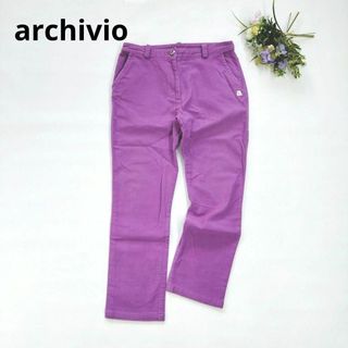 アルチビオ(archivio)のアルチビオ　archivio ゴルフロングパンツ　パープル　サイズ40/L (ウエア)