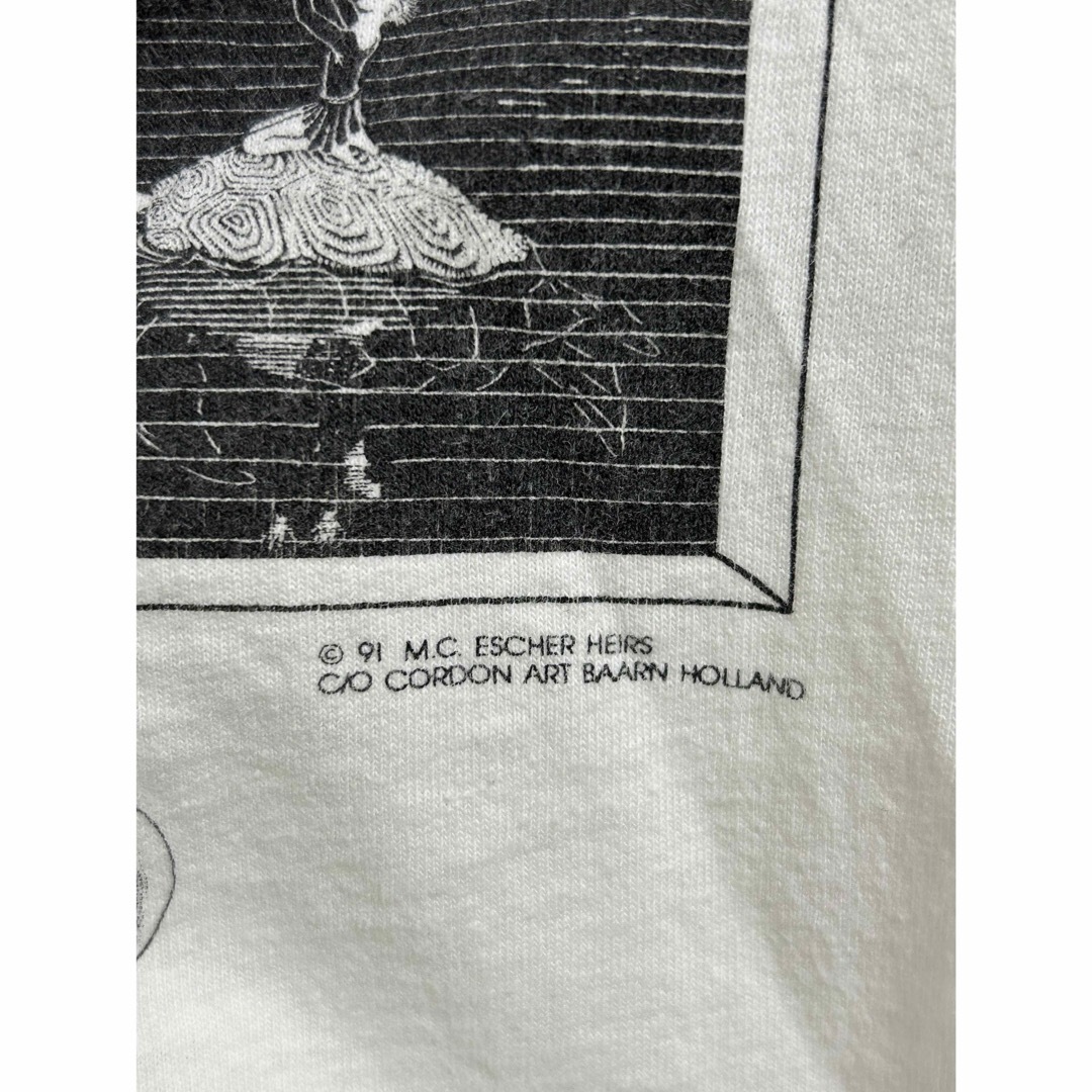 M.C. Escher(エムシーエッシャー)のESCHER エッシャー 90s アートTシャツ USA製 サイズL メンズのトップス(Tシャツ/カットソー(半袖/袖なし))の商品写真