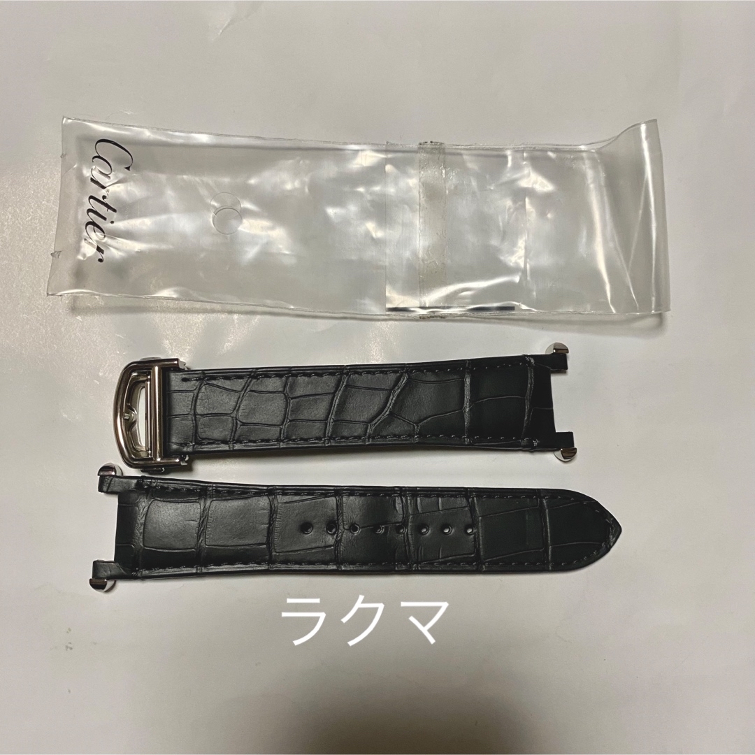 Cartier(カルティエ)の【送料込】47 カルティエ Cartier レザーベルト クロコ ブレス メンズの時計(レザーベルト)の商品写真