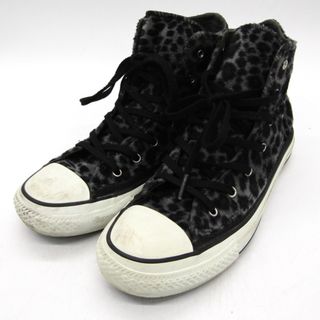 コンバース(CONVERSE)のコンバース スニーカー ハイカット オールスター レオパード3 HI 1CJ100 靴 シューズ レディース 23.5サイズ グレー CONVERSE(スニーカー)