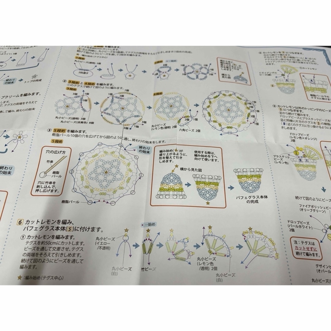 フェリシモパフェ完成品＆レシピ＆動物ビーズキット5セット(未開封)おまけ付 ハンドメイドの素材/材料(各種パーツ)の商品写真