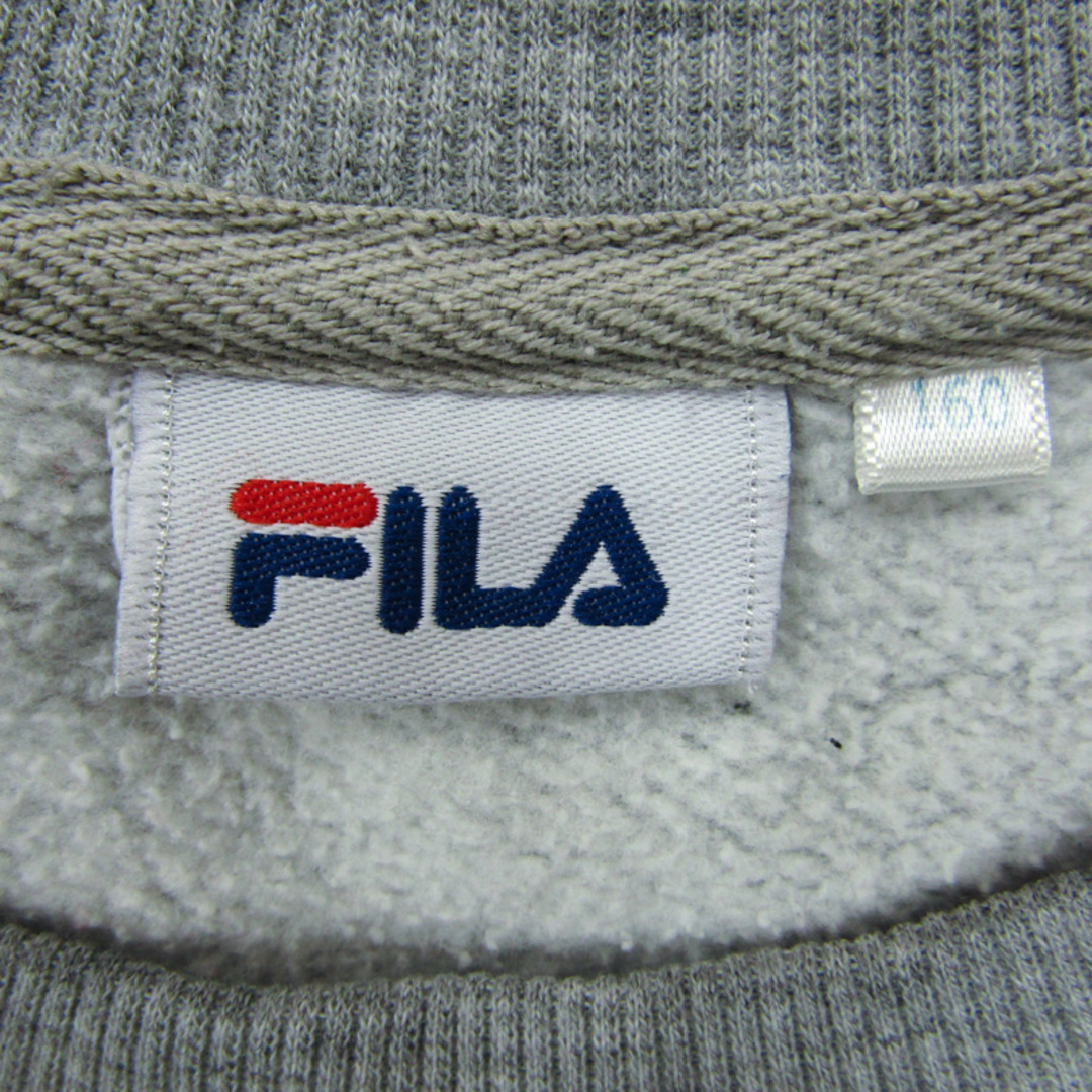 FILA(フィラ)のフィラ 長袖スウェット スエット トレーナー 裏起毛 前面ロゴ キッズ 男の子用 160サイズ グレー FILA キッズ/ベビー/マタニティのキッズ服女の子用(90cm~)(その他)の商品写真