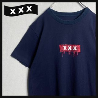 GOD SELECTION XXX - 【ダメージ加工】ゴッドセレクションxxx　肉厚Tシャツ　人気Lサイズ　紺