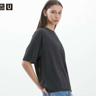 ユニクロ(UNIQLO)のUNIQLOU クルーネックセーター　半袖(ニット/セーター)