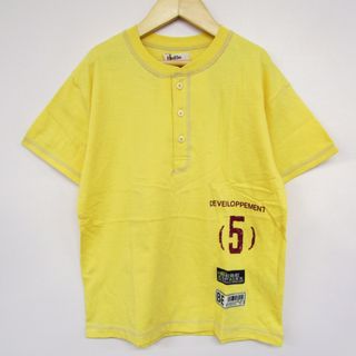 べべ 半袖Tシャツ ヘンリーネック 未使用品 キッズ 男の子用 X-130cmサイズ イエロー BeBe(Tシャツ/カットソー)