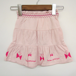 べべ スカート リブ素材 未使用品 日本製 ベビー 女の子用 90サイズ ピンク BeBe(スカート)