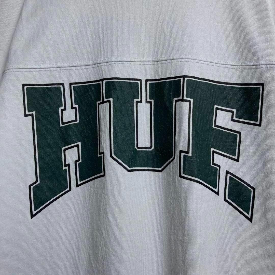 HUF(ハフ)の【平成フラミンゴにこ着用】ハフ　ビッグロゴ入りTシャツ　人気Lサイズ メンズのトップス(Tシャツ/カットソー(半袖/袖なし))の商品写真