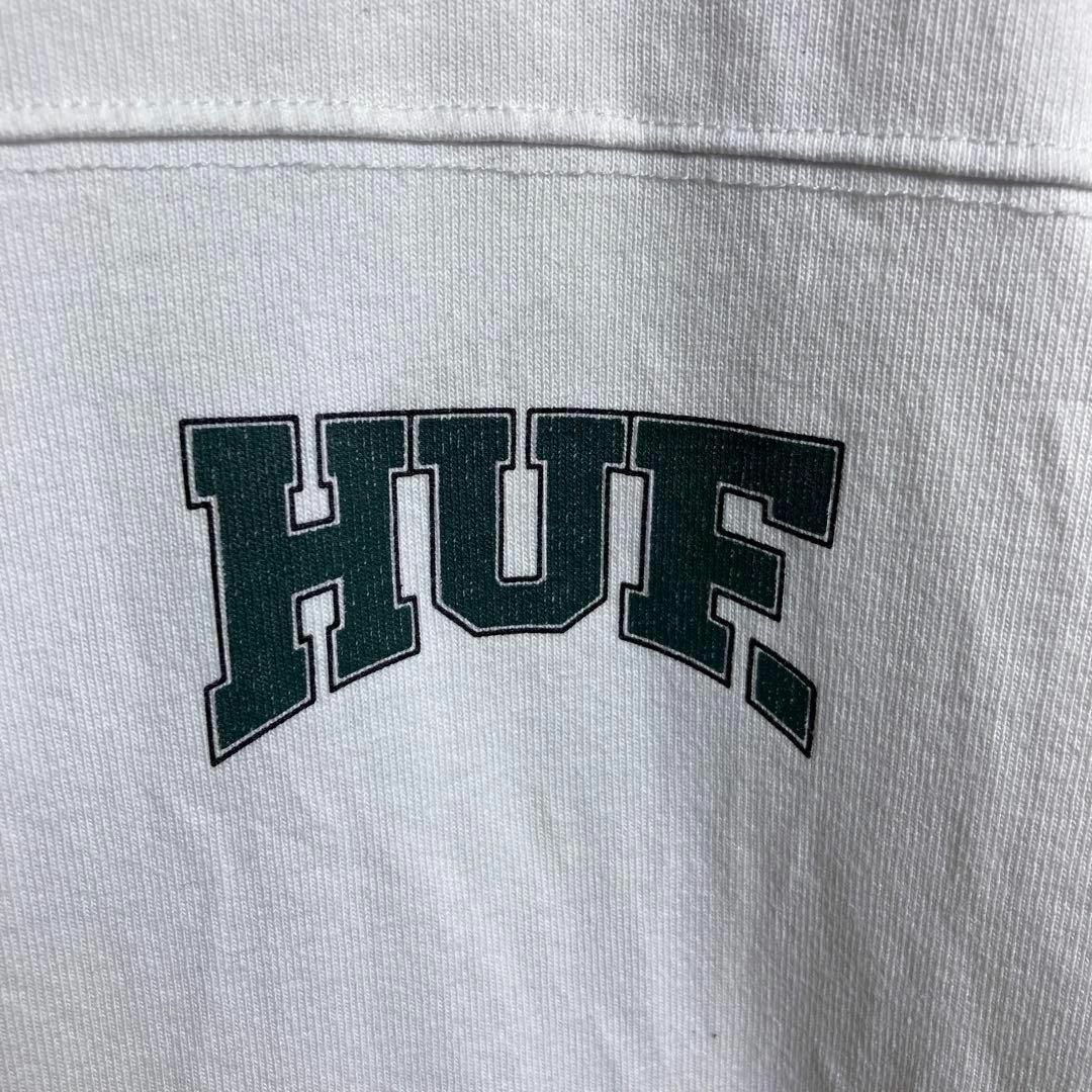 HUF(ハフ)の【平成フラミンゴにこ着用】ハフ　ビッグロゴ入りTシャツ　人気Lサイズ メンズのトップス(Tシャツ/カットソー(半袖/袖なし))の商品写真