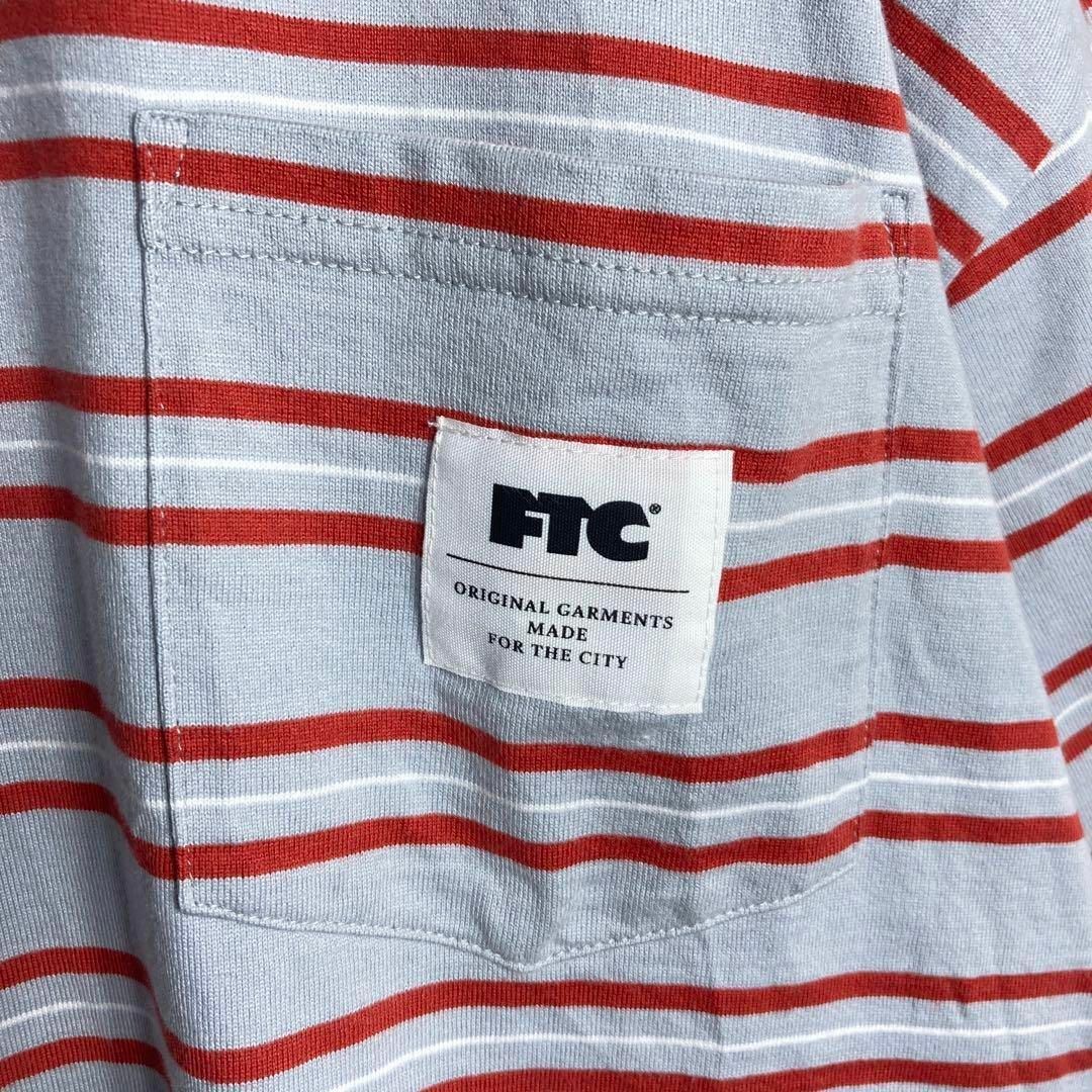 FTC(エフティーシー)の【美品】FTC　胸ポケット　ボーダー　Tシャツ　ストリート　人気Lサイズ メンズのトップス(Tシャツ/カットソー(半袖/袖なし))の商品写真