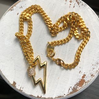 アメリヴィンテージ(Ameri VINTAGE)のVintage gold Lightning chain necklace (ネックレス)