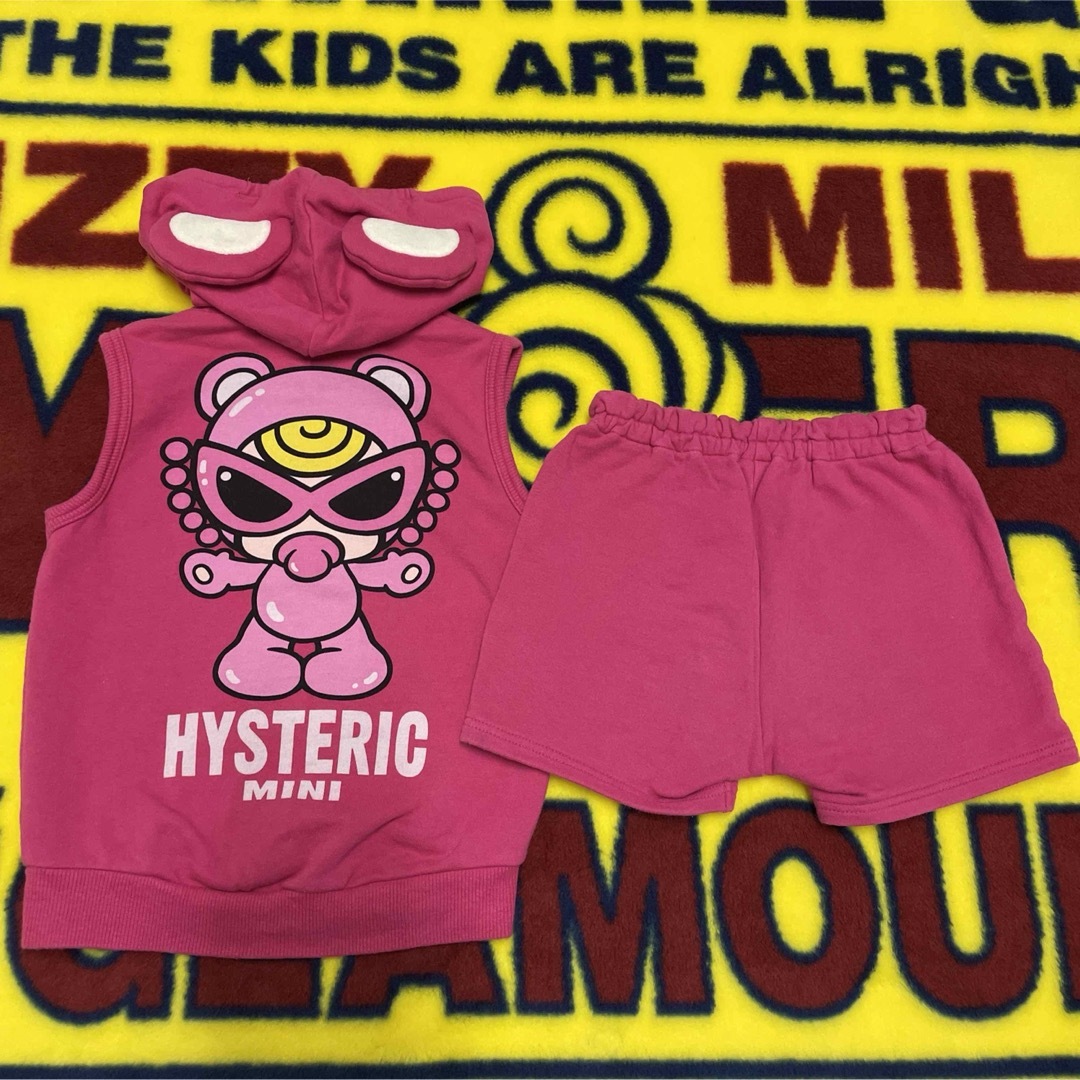 HYSTERIC MINI(ヒステリックミニ)のテディ クマ耳セトア(上下90cm)🧸🩷 キッズ/ベビー/マタニティのキッズ服女の子用(90cm~)(ジャケット/上着)の商品写真