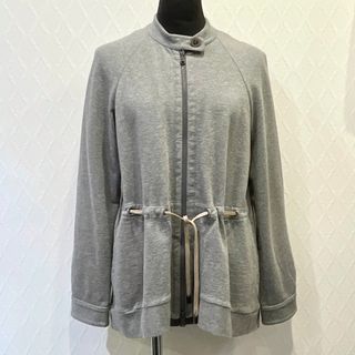 ブルネロクチネリ(BRUNELLO CUCINELLI)のブルネロクチネリ コットン ジップアップ スウェット グレー パーカー(パーカー)