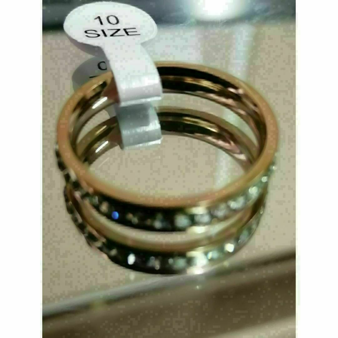 【R101】リング メンズ 　指輪　ゴールド　レディース　シンプル　20号 レディースのアクセサリー(リング(指輪))の商品写真
