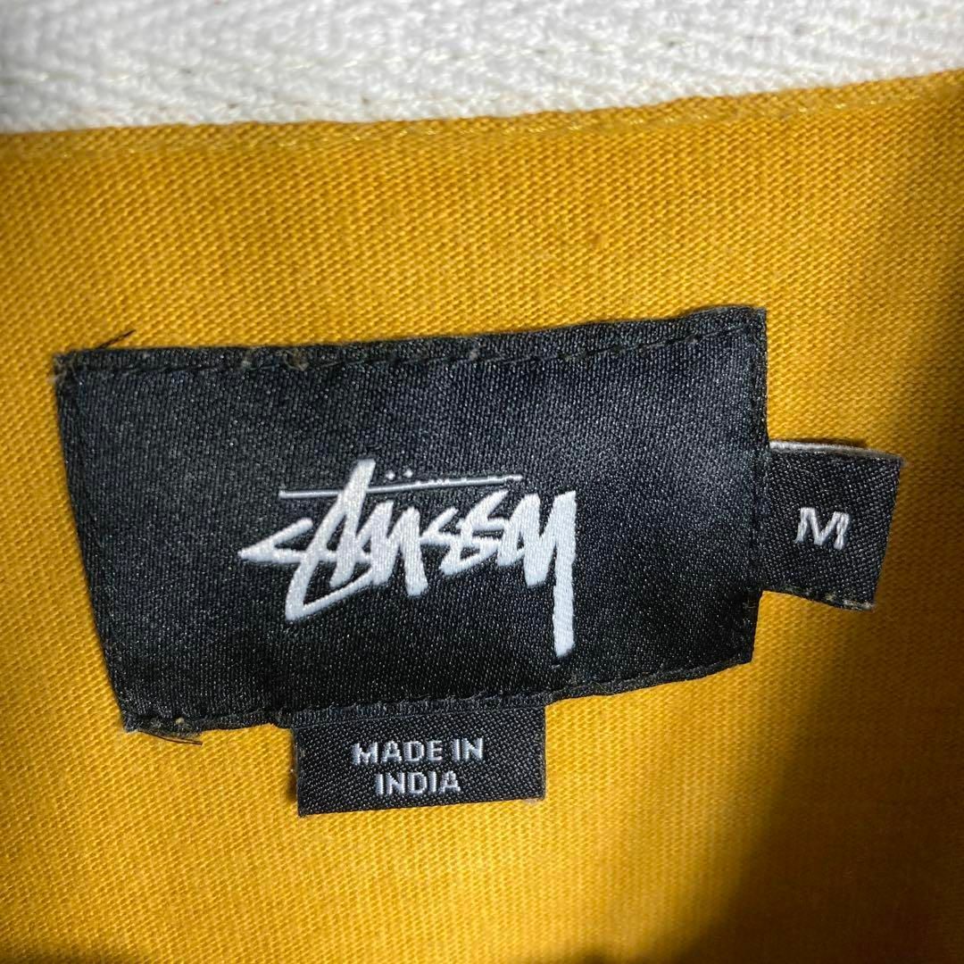 STUSSY(ステューシー)の【即完売モデル】ステューシー　ペイズリー柄　ラガーシャツ　襟切り替え　M メンズのトップス(ポロシャツ)の商品写真