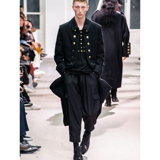 Yohji Yamamoto POUR HOMME - ヨウジヤマモト　19AW 裾ボタン軍パン　カーゴパンツ