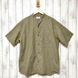 ユニクロ(UNIQLO)のユニクロ (XL)　リネンコットンスタンドカラーシャツ　大きいサイズ(シャツ)