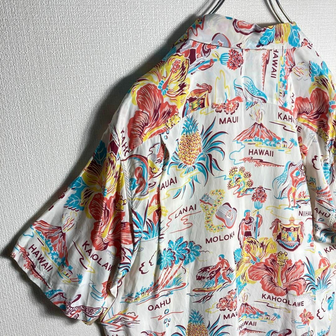Sun Surf(サンサーフ)の【美品】サンサーフ　アロハシャツ　開襟　半袖シャツ　XL　ハワイ　サーフィン メンズのトップス(シャツ)の商品写真