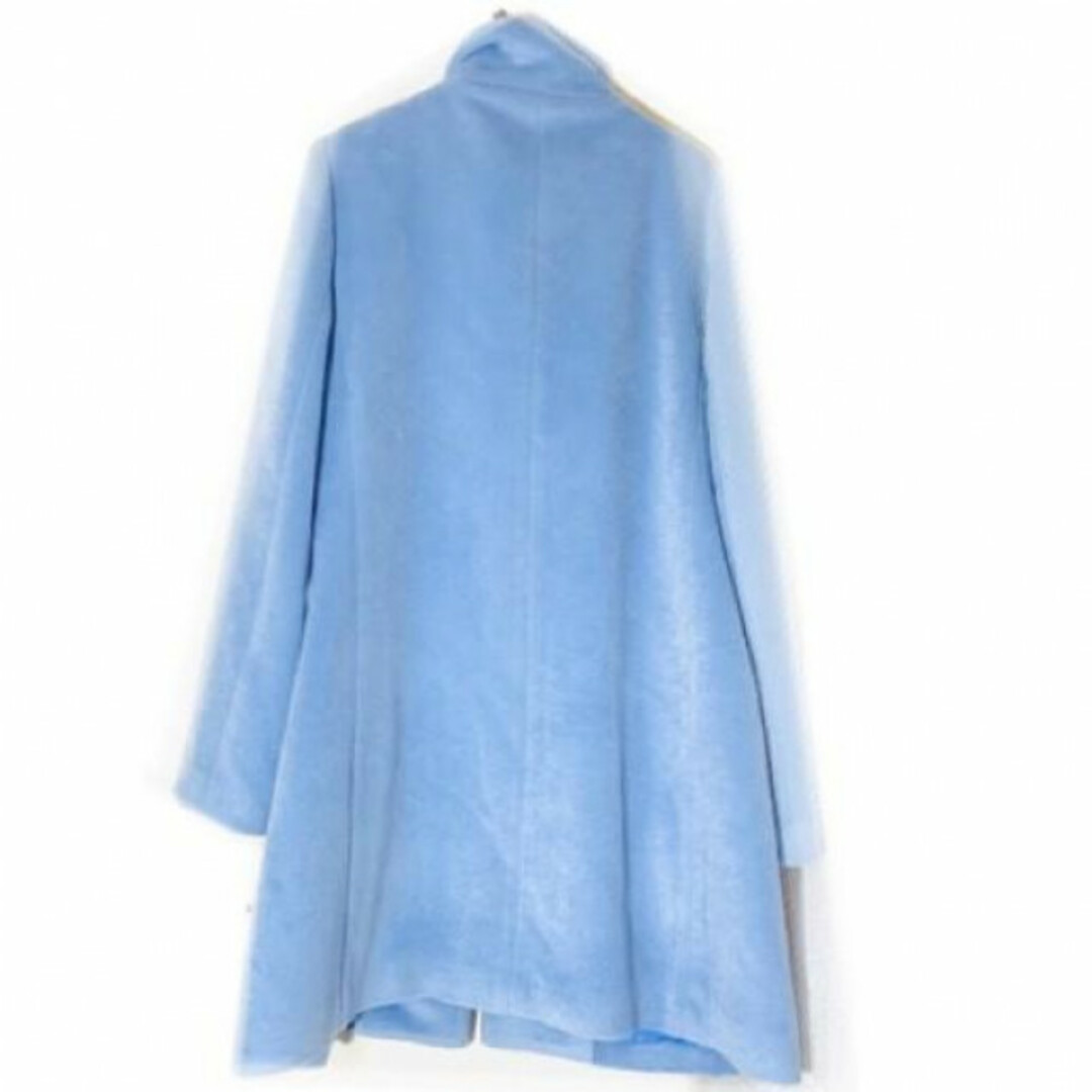 GALLERY VISCONTI(ギャラリービスコンティ)の新品 リボン ウールコート サイズ2 ブルー レディースのジャケット/アウター(ロングコート)の商品写真