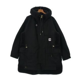 サカイ(sacai)のsacai サカイ モッズコート 1(S位) 黒 【古着】【中古】(モッズコート)